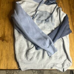 WCU worn blue and gray hoodie mens L